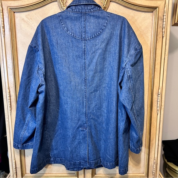 GAP Blue Denim Blazer Jacket NEW NWT - Picture 3 of 8